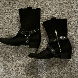 🖤 Free People suede western moto boots size 10 never worn nwot